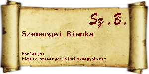 Szemenyei Bianka névjegykártya